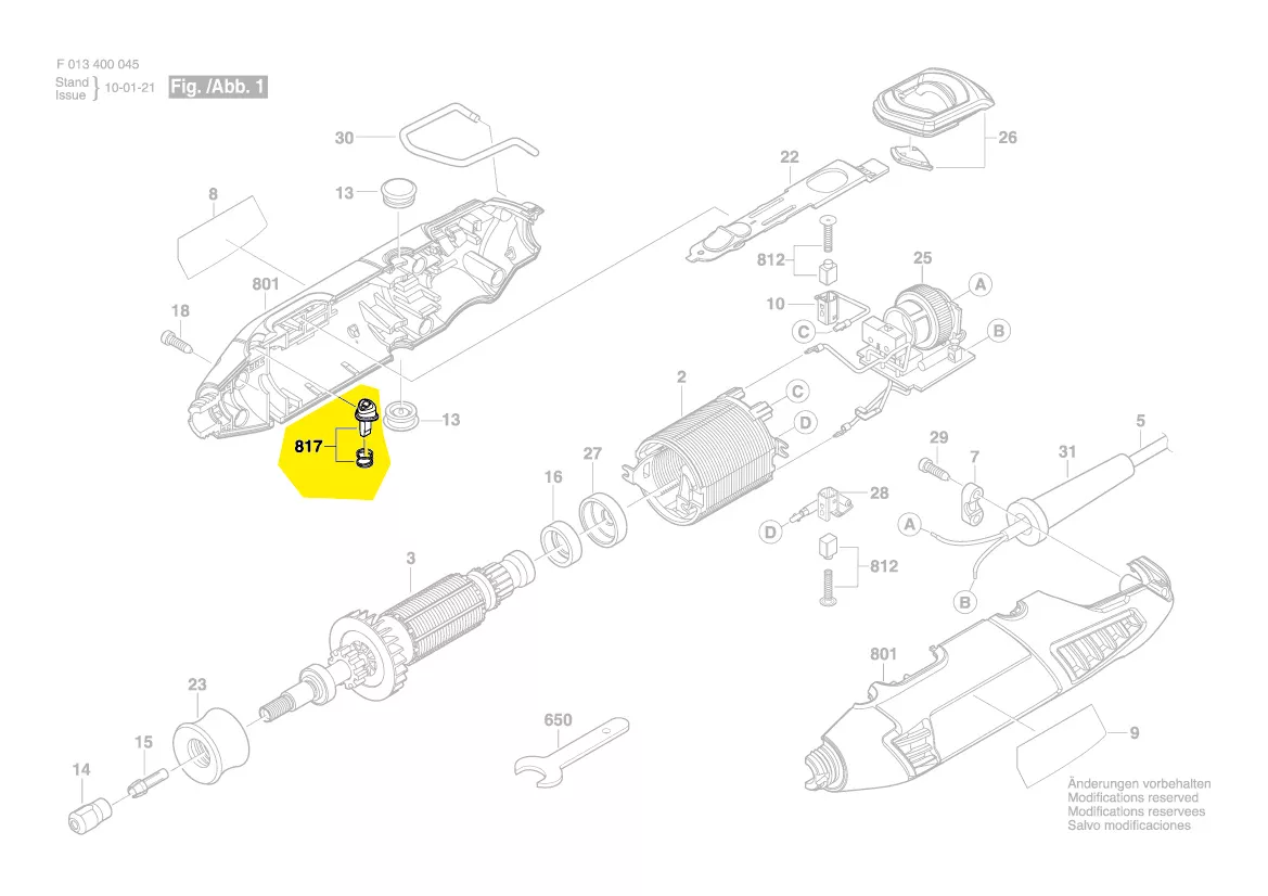 Blocage axe réf. 2 610 004 610 Dremel
